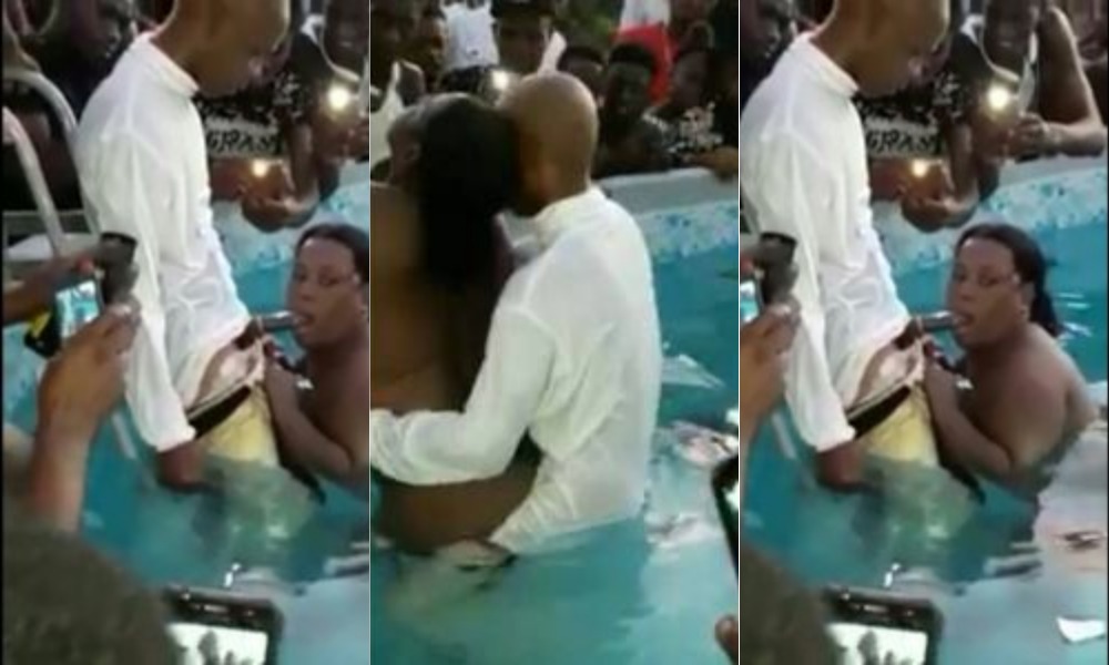 Fake pastor fucks “demons” out of a BBW in front of congregants