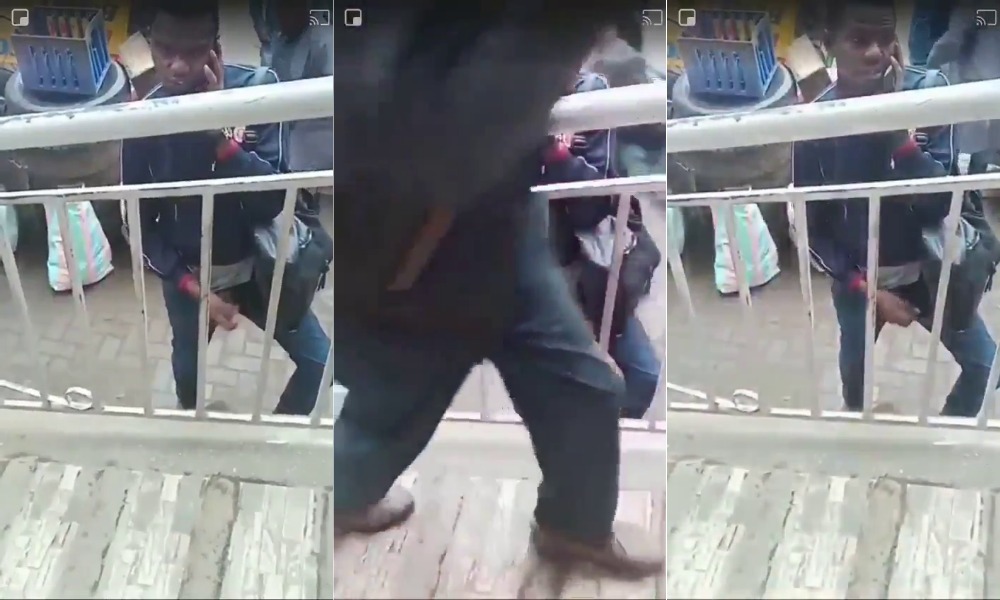 Kenyan man beats his meat in public until he cums