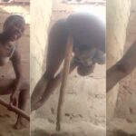 Pervert woman pushes one and a half meter long stick inside her pussy for pleasure