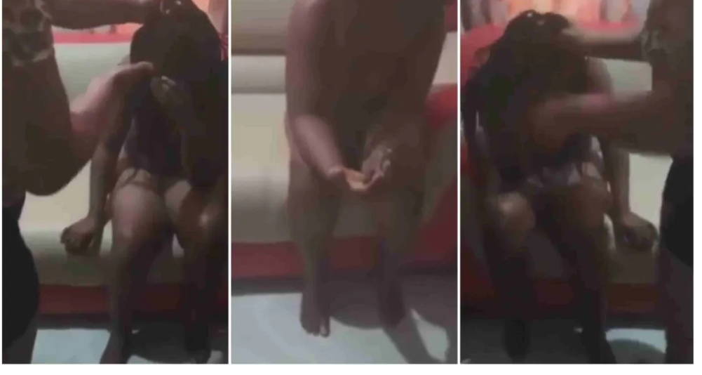 sidechick beaten black and blue by the wife