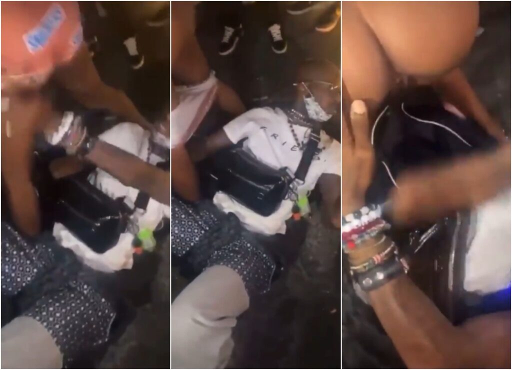 Amputee inserts his arms inside a pussy in dance floor