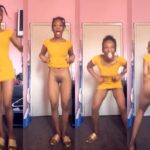 Woman crip dance as she shows off her pussy