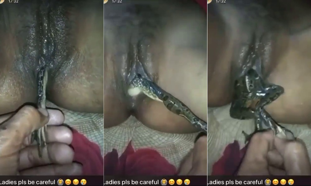 Woman allows her sick boyfriend to insert a live frog in her coochy