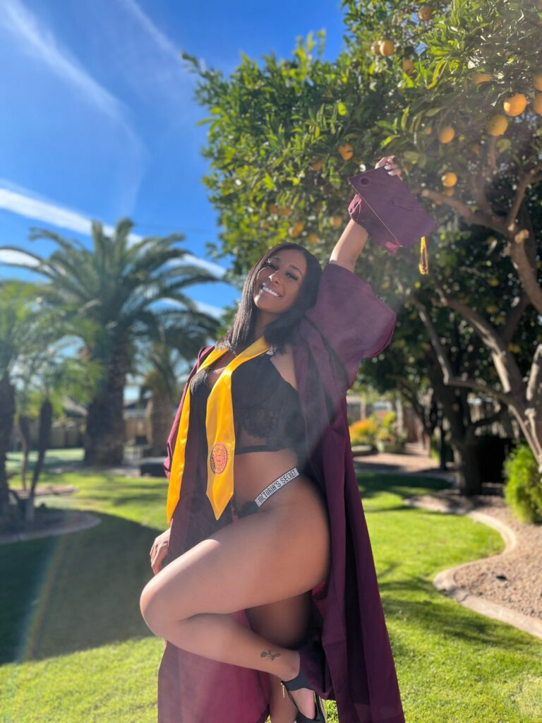 Jaaden Kyrelle celebrates finishing college