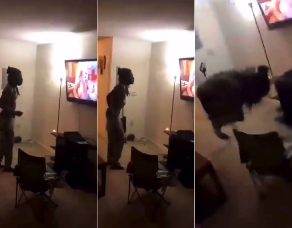 Man caught fapping in the living room