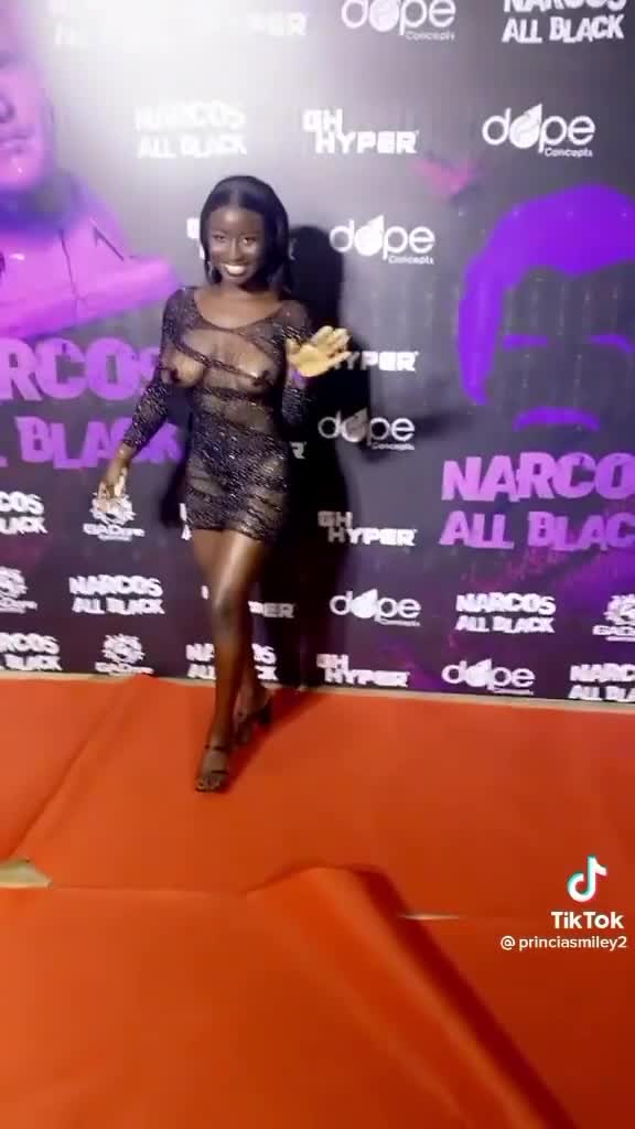 Woman in a skimpy dress gets people talking