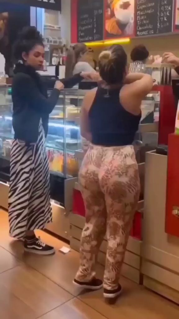 Beautiful petite girl gets amazed by seeing a thick PAWG
