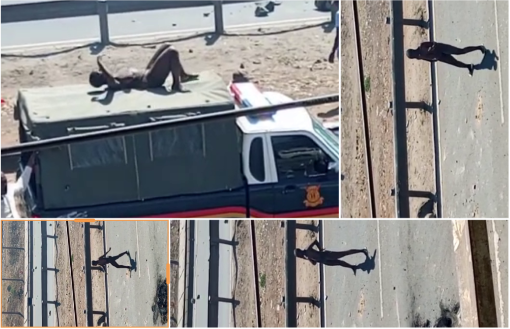 Female opposition protester in Kenya strips naked, lies on top of police vehicle, spreads her legs wide open and demand to be fucked