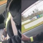 Kenyan taxi driver pulls out his erect dick and strokes it while driving around 2 female passengers 