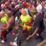 Drama as topless bodybuilder snatches woman right from her boyfriend’s hands during parade in SA