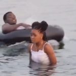 Beach boy caught fucking a horny girl deep in the water