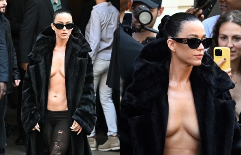 Photos: Braless Katy Perry flaunts her boobs and toned abs 