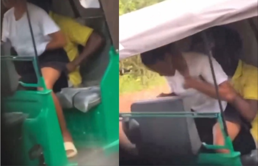 Tuktuk operator fucks female customer in the cover of heavy rains