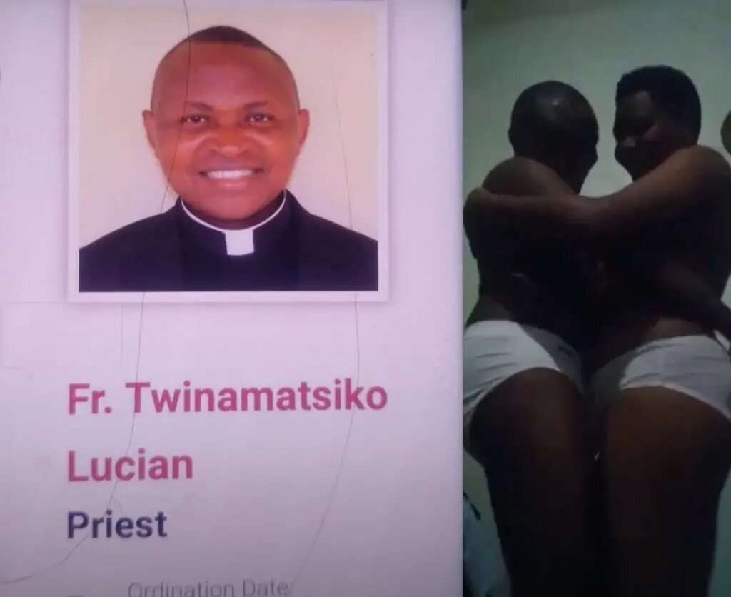 Ugandan priest Father Lucian Twinamatsiko records himself fucking plum woman in a lodging 