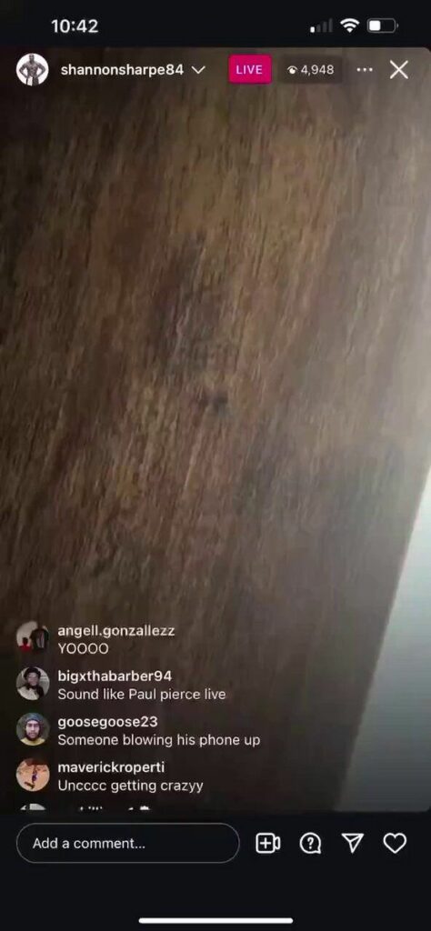 Shannon Sharpe went live on Instagram while fucking