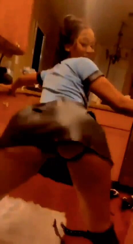 She be twerking vigorously in the kitchen