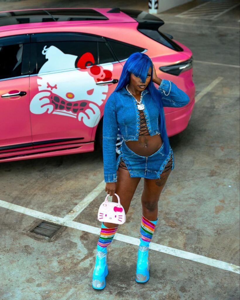 QUEEN Tahshaar flaunts her car she bought with OF subs