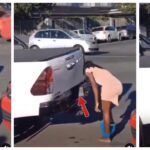 She fucked herself with a metal car tow bar in broad daylight