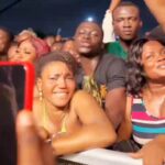 Threesome at Wendy Shay’s concert: Revellers film 2 men bang randy lady in the middle of the crowd