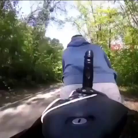 She rode the Dildo while riding bike
